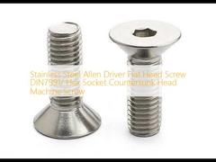 สแตนเลส Allen Driver หัวเรียบสกรู DIN7991/ Hex Socket Countersunk หัวเครื่องสกรู