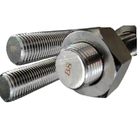 ซื้อ หมุดเกลียวแบบต่อเนื่องฟันหยาบ / เหล็กกล้าไร้สนิม ASTM A193 B8 สลักเกลียว online manufacture