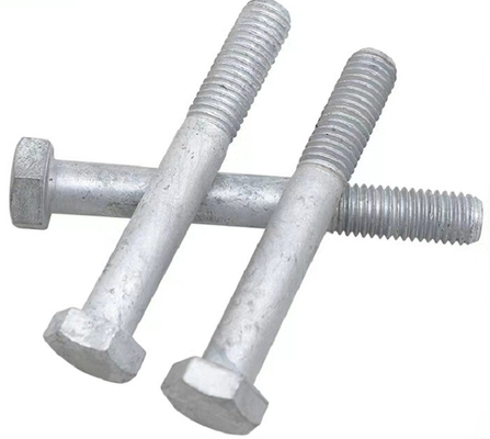 ซื้อ Hot Dip Galvanized Hex Head Machine Bolt ด้ายบางส่วนสำหรับ Highway Fence Power Tower online manufacture