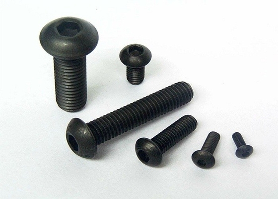 ซื้อ ISO 7380 สแตนเลสคาร์บอน สีดําออกไซด์ โซคเกจแฮ็กซากอน หัวเรียบกลม online manufacture