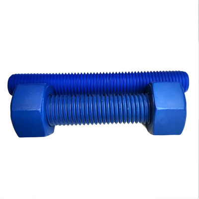 ซื้อ A193 B7 / A194 2H PTFE โครงขัดปลายคู่เคลือบสําหรับการใช้งานน้ํามันเคมีในทะเล ความดันสูง อุณหภูมิสูง การผลิตออนไลน์