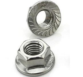 ซื้อ เหล็กกล้าคาร์บอน / เหล็กกล้าไร้สนิม Hex Flange Nuts M5 - M20 พร้อมด้ายหยาบ / ละเอียด online manufacture