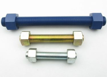 ซื้อ สลักเกลียวคู่ที่มีความแข็งแรงสูงแบบเกลียวเต็มรูปแบบที่กำหนดเองด้วย 2 Hex Heavy Nuts online manufacture