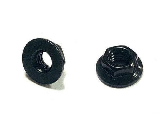 ซื้อ M20 DIN6923 เหล็กกล้าคาร์บอน Hex Flange Nut ชุบสังกะสีดำ online manufacture