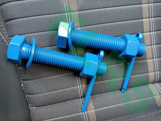 ซื้อ Fluoropolymer Coated Double Ended Bolt สังกะสีชุบสำหรับแรงบิดออก online manufacture