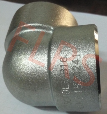 ASME B16.11 อุปกรณ์เชื่อมซ็อกเก็ตฟอร์จคลาส 3000 ข้อศอก 90 องศา A182 F316L