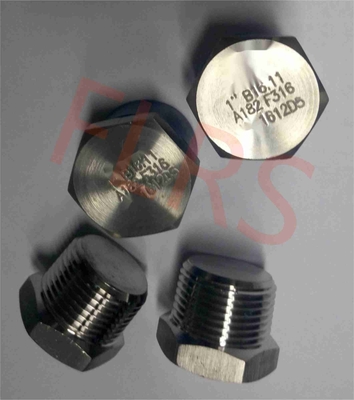 เกลียวหัวหกเหลี่ยมเสียบท่อสแตนเลสฟิตติ้ง A182 F316 ASME B16.11