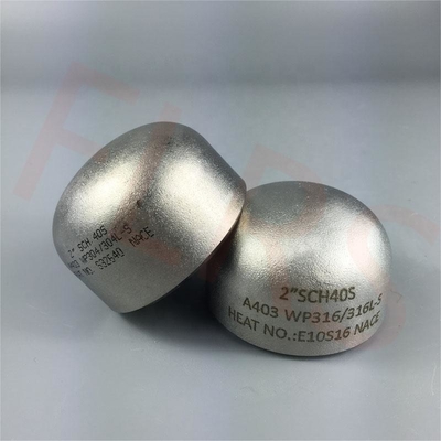 ASTM A403 WP316 / 316L ฝาท้ายเหล็กเชื่อมแบบคู่ที่ผ่านการรับรองสำหรับถังเหล็ก