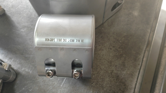 การปรับปรุงท่อหลอดเชื่อมต่อ / แคลมป์ GRIP ประเภท SS304 วัสดุที่มี EPDM Liner