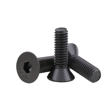 เหล็กคาร์บอนความแข็งแรงสูง Gr.10.9 อัลเลน Countersunk หัวสกรูเส้นเต็มมาตรฐาน DIN7991
