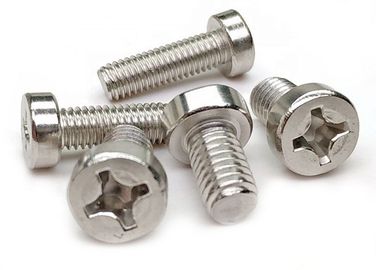 Anti Corrosion SS Cross Recessed Screw, สกรูหัวชีสแบบเต็มเกลียว