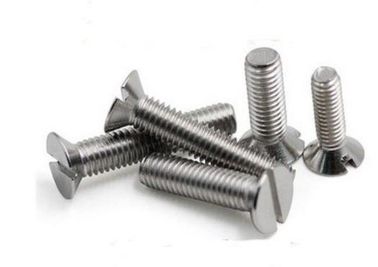 สแตนเลสสตีล Slotted Countersunk หัวแบน Bolt M6 M10 พร้อมเกลียวอย่างเต็มที่