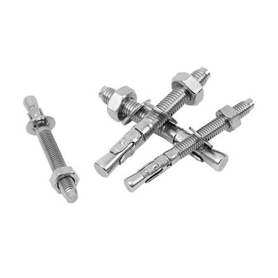 ธรรมดา SS M10 M16 M24 Wedge Anchor Bolt / Anchor Expansion Bolts สำหรับคอนกรีต