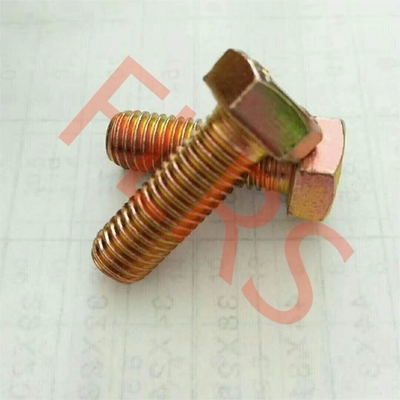 ASME B18.2.2 เหล็กกล้าล้อแม็ก แม่มด หัว Bolt อบอ่อนสังกะสี Bichromate เคลือบ